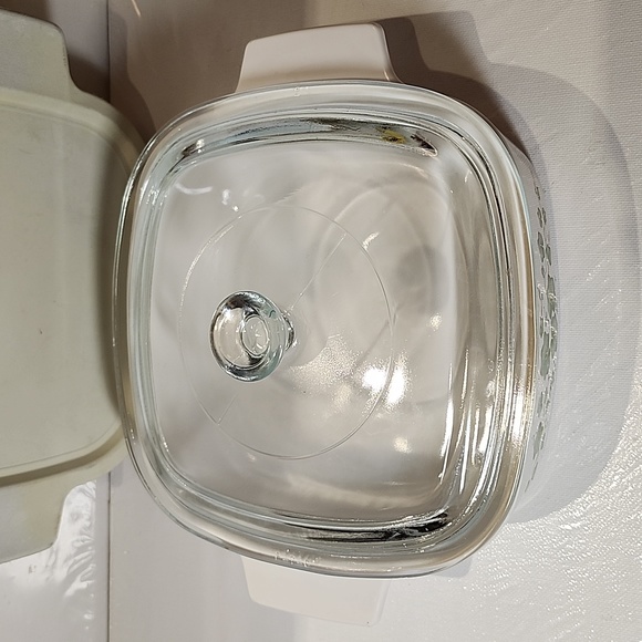 Vintage corningware A-1-B 1L green Ivy USA Casserole dish with pyrex… - Picture 2 of 9